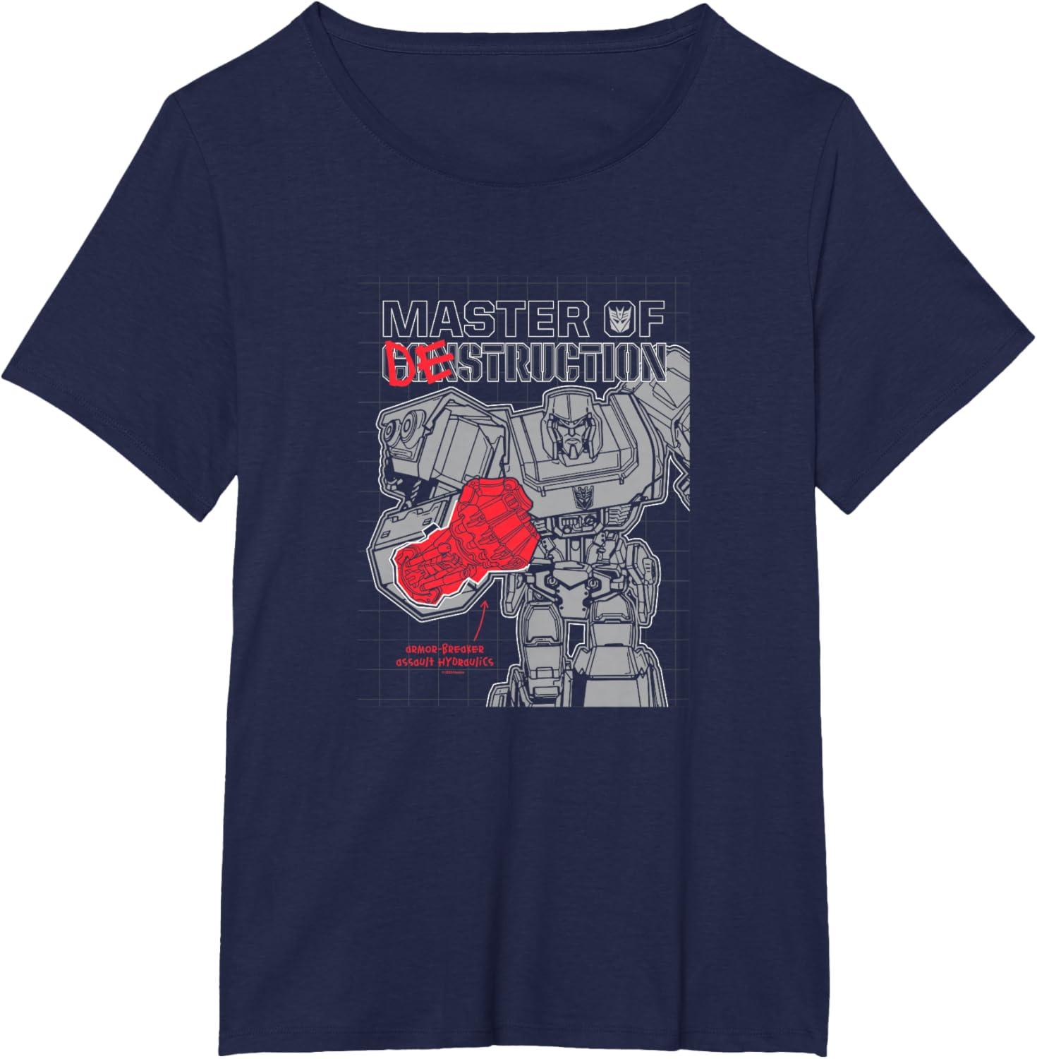 imageTransformers Megatron Master Of Destruction Color Pop TShirtNavy Blue