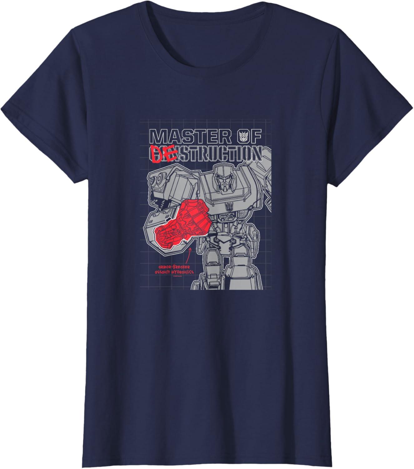 imageTransformers Megatron Master Of Destruction Color Pop TShirtNavy Blue