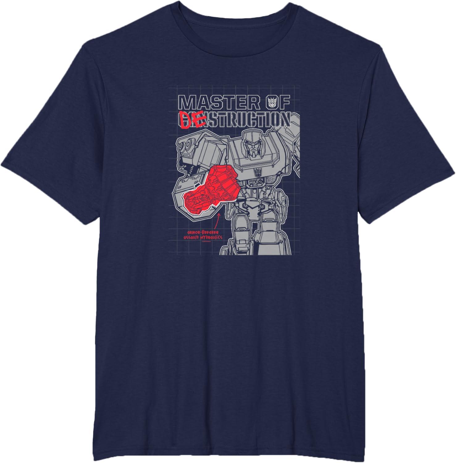 imageTransformers Megatron Master Of Destruction Color Pop TShirtNavy Blue