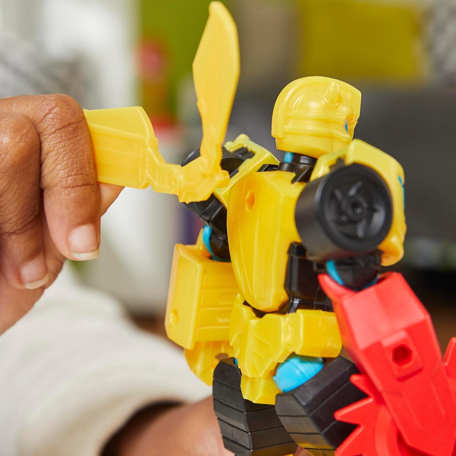 imageTransformers MixMashers Bumblebee Custom MixandMatch Action Figure ampamp Accessories 5InchScale 12 cm Robot Toys for Kids Ages 4