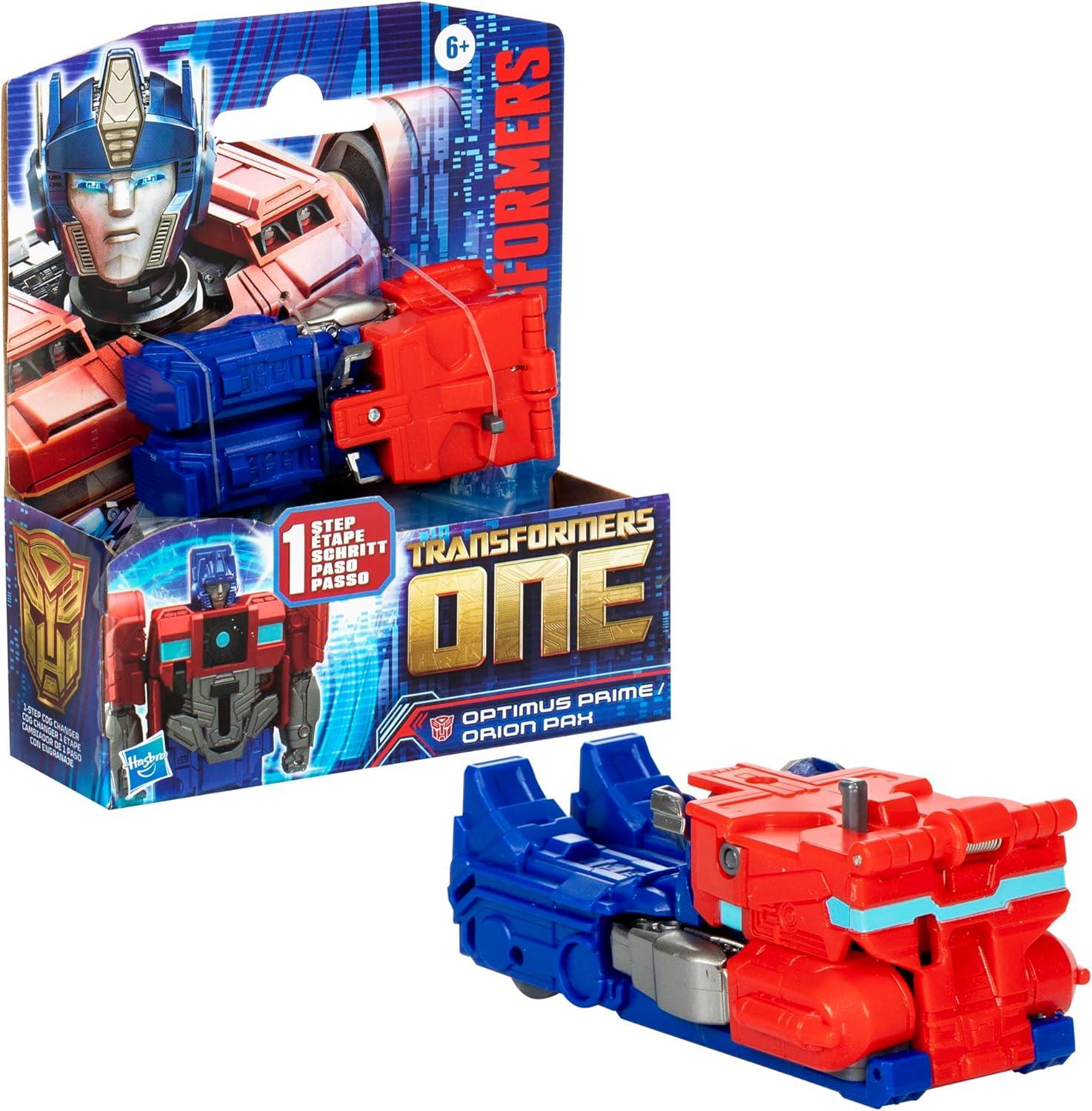 imageTransformers One Cog Changer Optimus Prime Orion Pax 4Inch Robot Action Figure Interactive Toys for Boys and Girls Ages 6 and Up