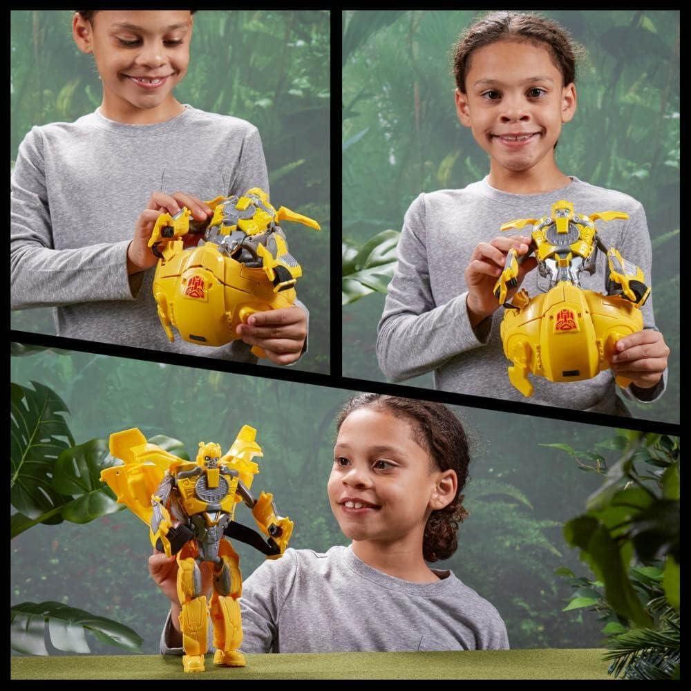 imageTransformers Rise of the Beasts Movie Optimus Primal 2in1 Converting Roleplay Mask Action Figure Toy 6 Years 9inchBumblebee