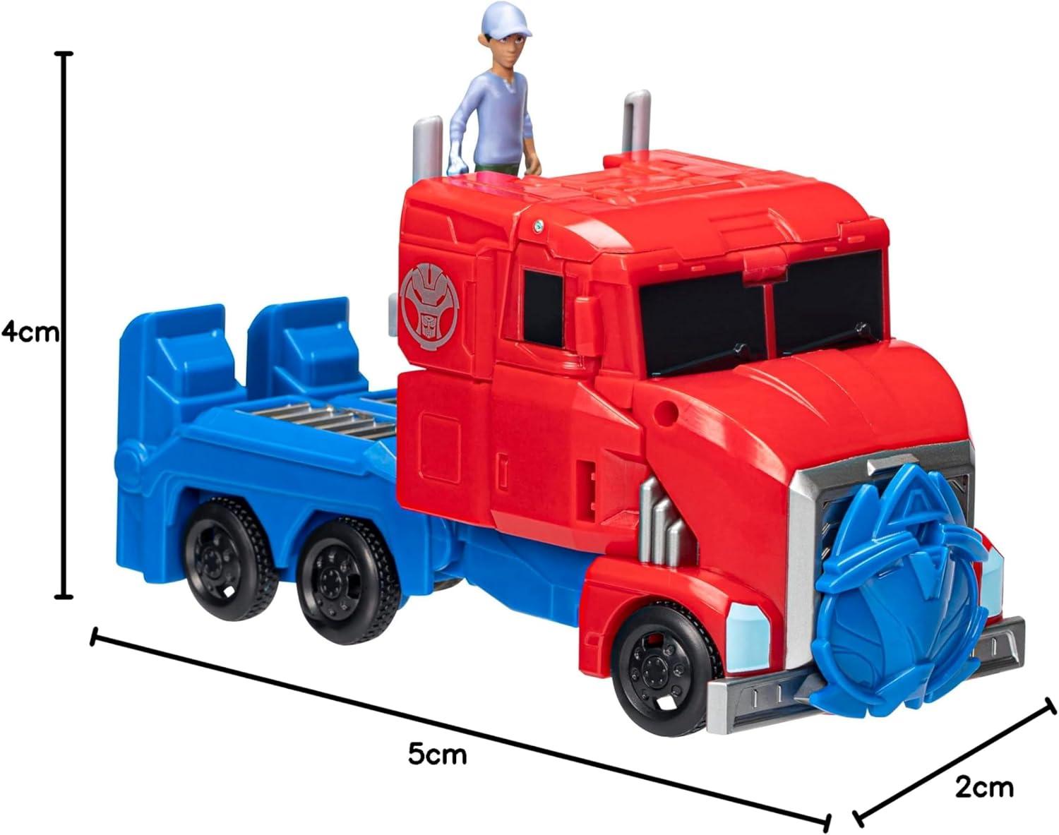 imageTransformers Toys EarthSpark Spin Changer Optimus Prime 8Inch Action Figure with Robby Malto 2Inch Figure Robot Toys for Ages 6 and UpModern
