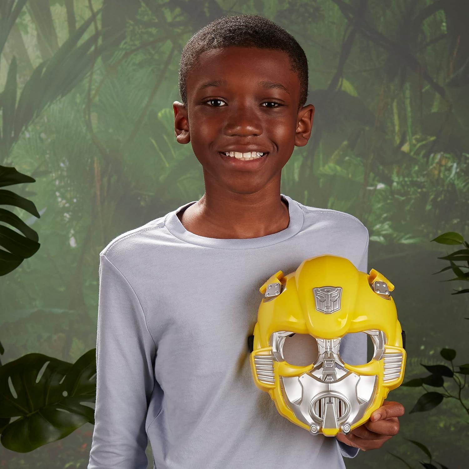imageTransformers Toys Rise of the Beasts Movie Bumblebee Roleplay Costume Mask for Ages 5 and Up 10inch