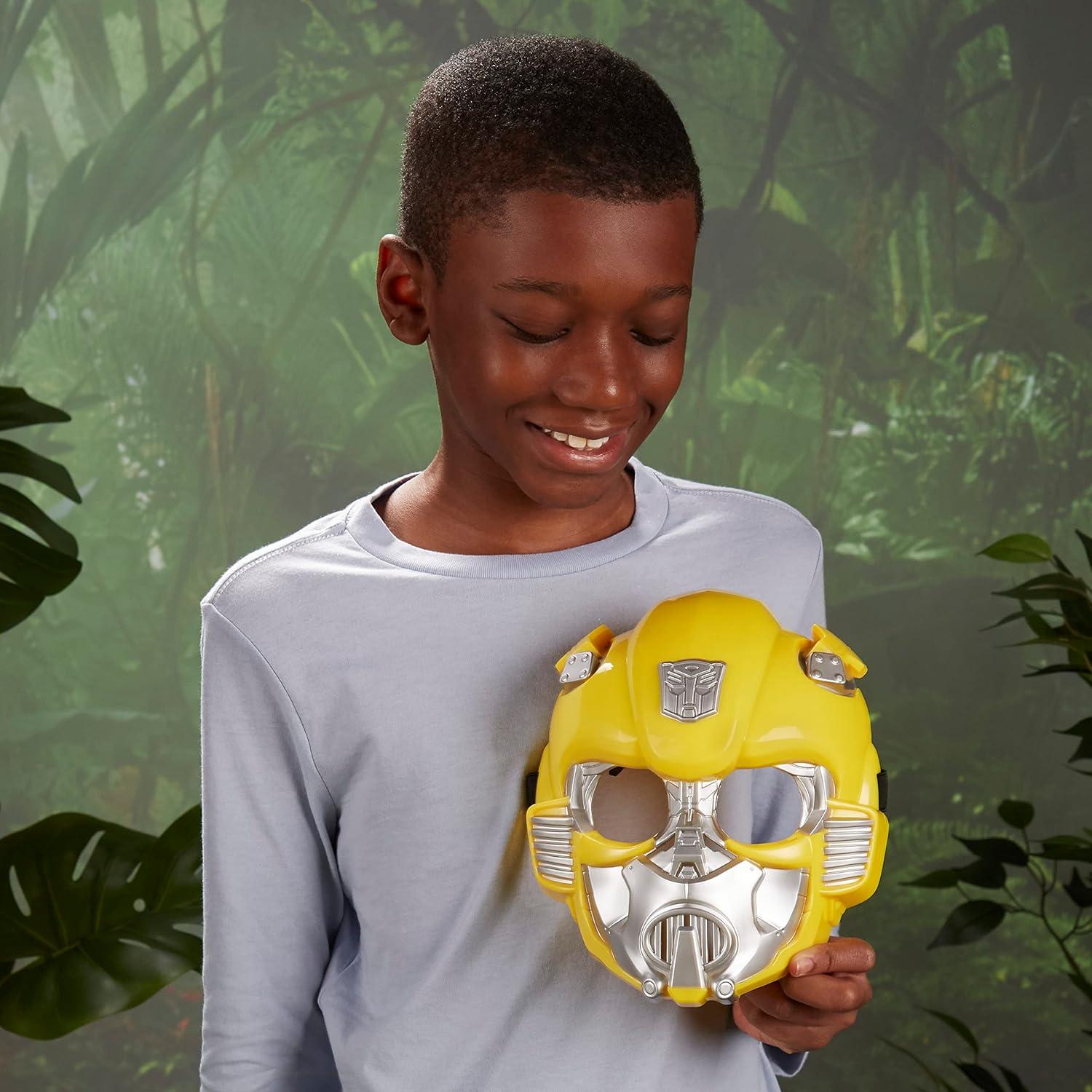 imageTransformers Toys Rise of the Beasts Movie Bumblebee Roleplay Costume Mask for Ages 5 and Up 10inch