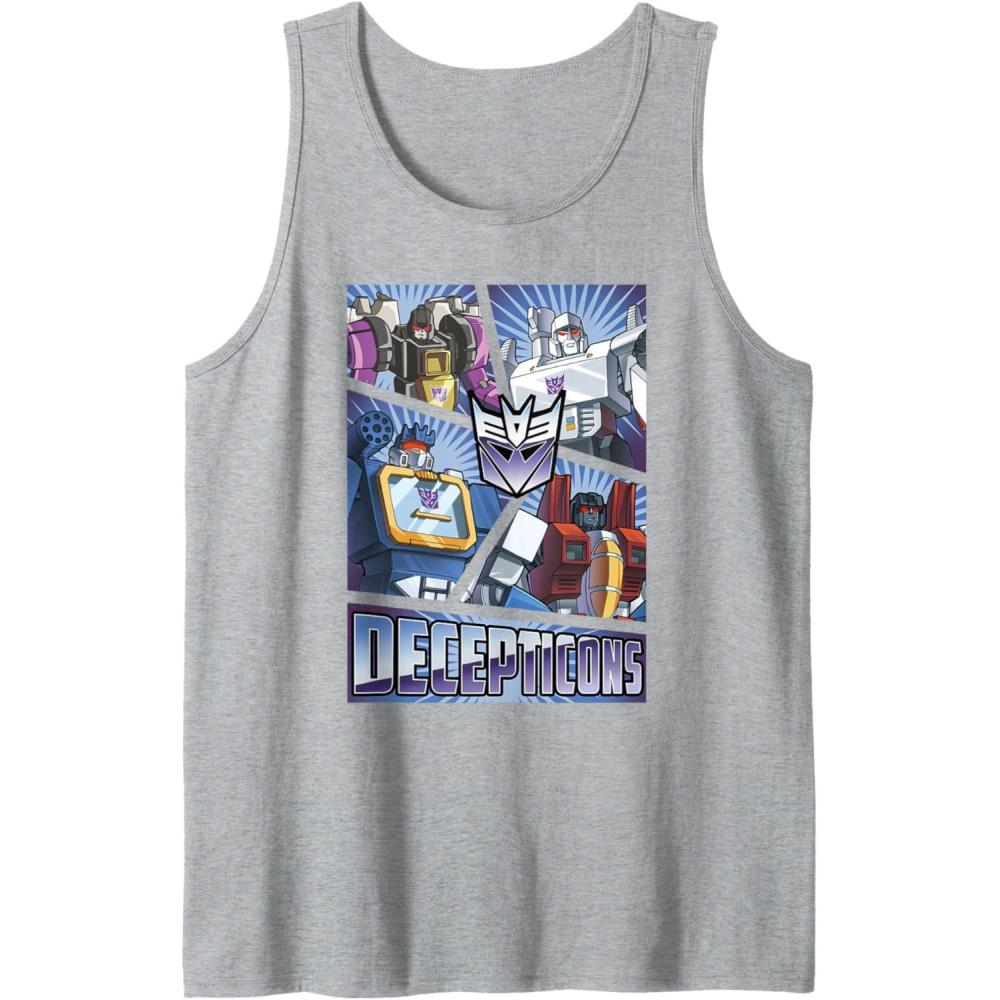 imageTransformers Decepticons Cut Up Panels Tank TopHeather Grey