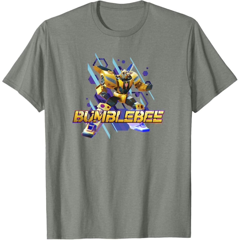 imageTransformers EarthSpark Bumblebee Hero Pose TShirtOlive Heather