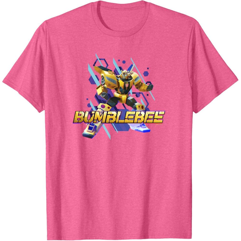 imageTransformers EarthSpark Bumblebee Hero Pose TShirtPink Heather