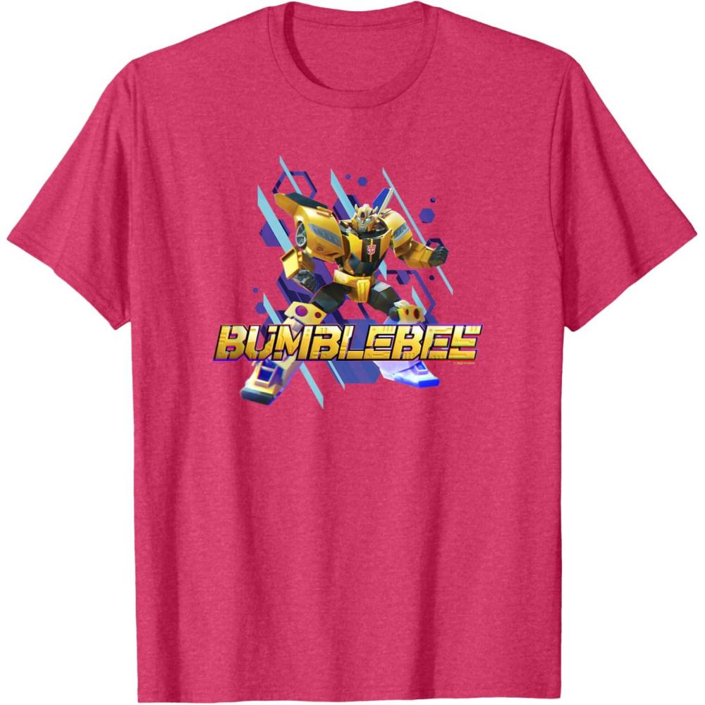 imageTransformers EarthSpark Bumblebee Hero Pose TShirtRed Heather