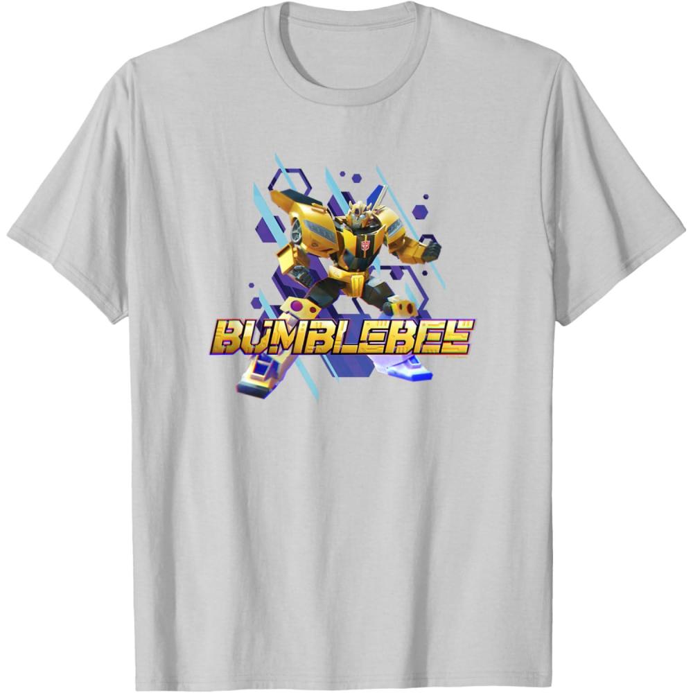 imageTransformers EarthSpark Bumblebee Hero Pose TShirtSilver Grey