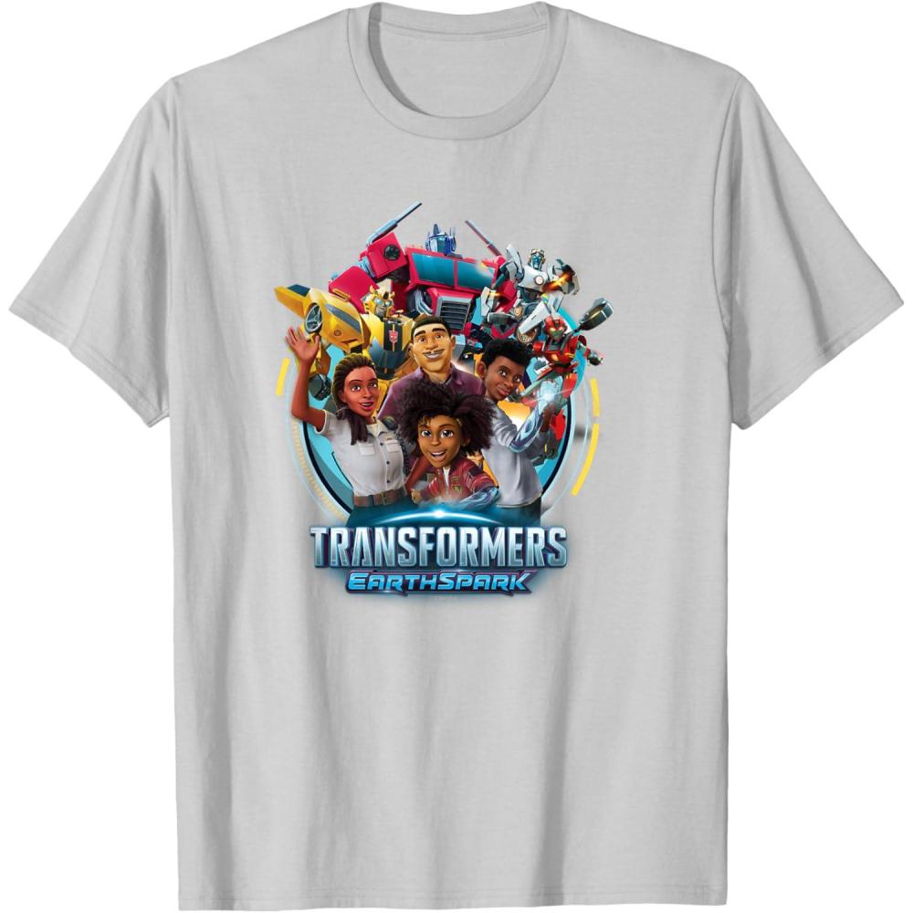 imageTransformers EarthSpark Heroes Group Shot Poster TShirtSilver Grey
