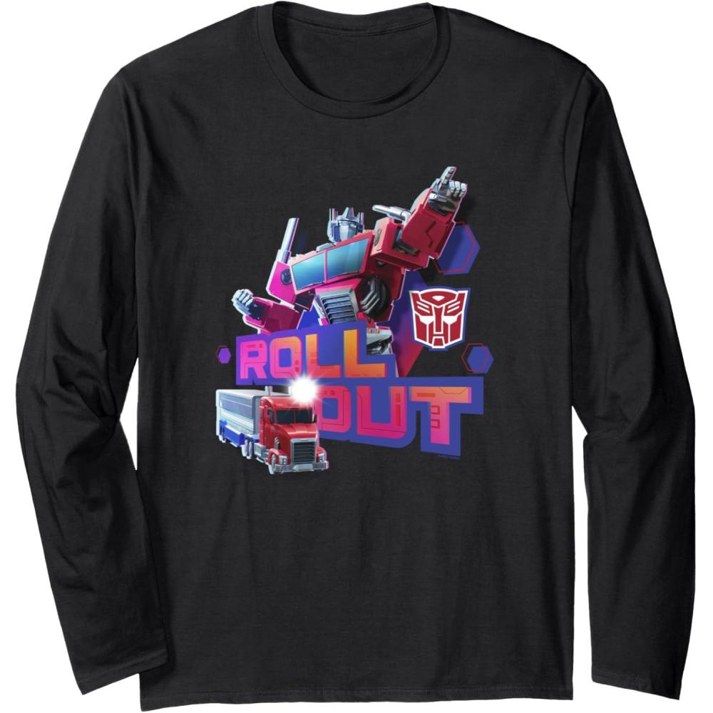 imageTransformers EarthSpark Optimus Prime Leader Pose Long Sleeve TShirtBlack