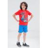 Transformers Bumblebee Optimus Prime Graphic T-Shirt & Mesh Shorts Outfit Set Toddler to Big Kid(Blue / Red)