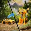 Transformers Toys Rise of The Beasts Movie, Beast-Mode Bumblebee Converting Toy with Lights and Sounds, Ages 6 and up, 10-inch(BEAST MODE BUMBLEBEE)