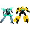 Transformers EarthSpark Cyber-Combiner Bumblebee and Mo Malto Robot Action Figures, Interactive Toys for Boys and Girls Ages 6 and Up(Modern)