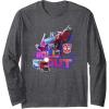 Transformers: EarthSpark Optimus Prime Leader Pose Long Sleeve T-Shirt(Dark Heather Grey)
