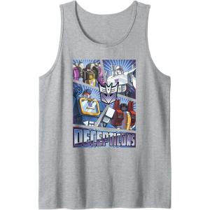 Transformers Decepticons Cut Up Panels Tank Top(Heather Grey)