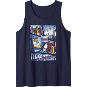 Transformers Decepticons Cut Up Panels Tank Top(Navy Blue)