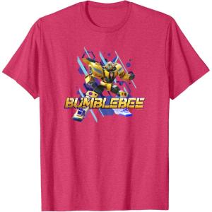 Transformers: EarthSpark Bumblebee Hero Pose T-Shirt(Red Heather)
