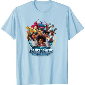 Transformers: EarthSpark Heroes Group Shot Poster T-Shirt(Baby Blue)