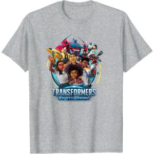 Transformers: EarthSpark Heroes Group Shot Poster T-Shirt(Heather Grey)