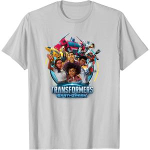 Transformers: EarthSpark Heroes Group Shot Poster T-Shirt(Silver Grey)