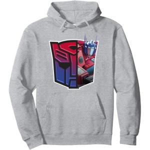 Transformers: EarthSpark Optimus Prime Logo Fill Pullover Hoodie(Heather Grey)