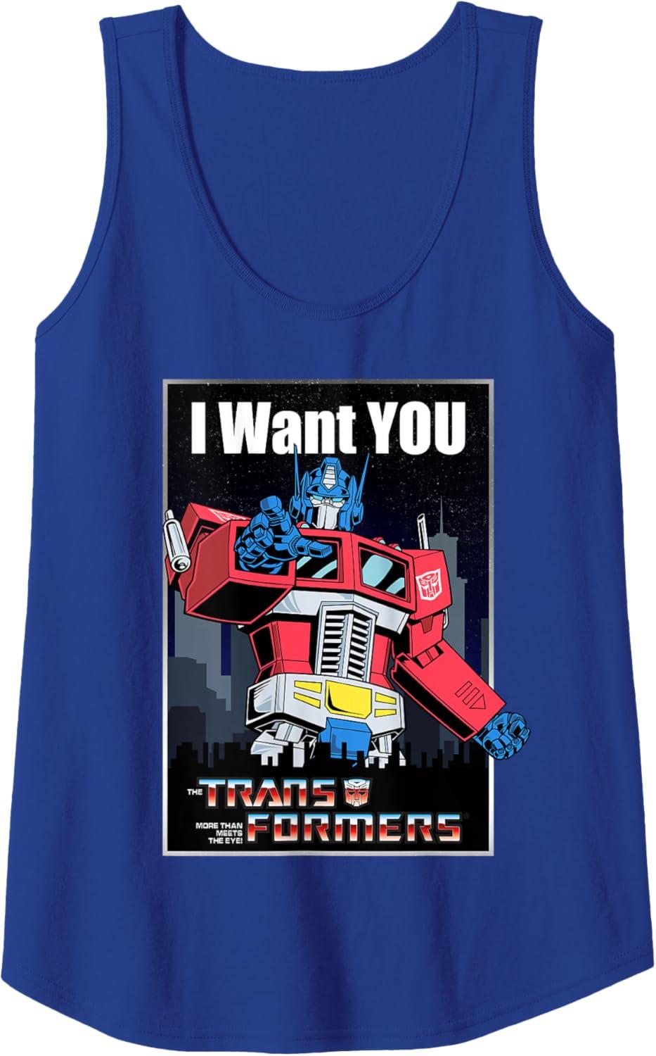 imageTransformers Optimus Prime I Want You Retro Poster Tank TopRoyal Blue