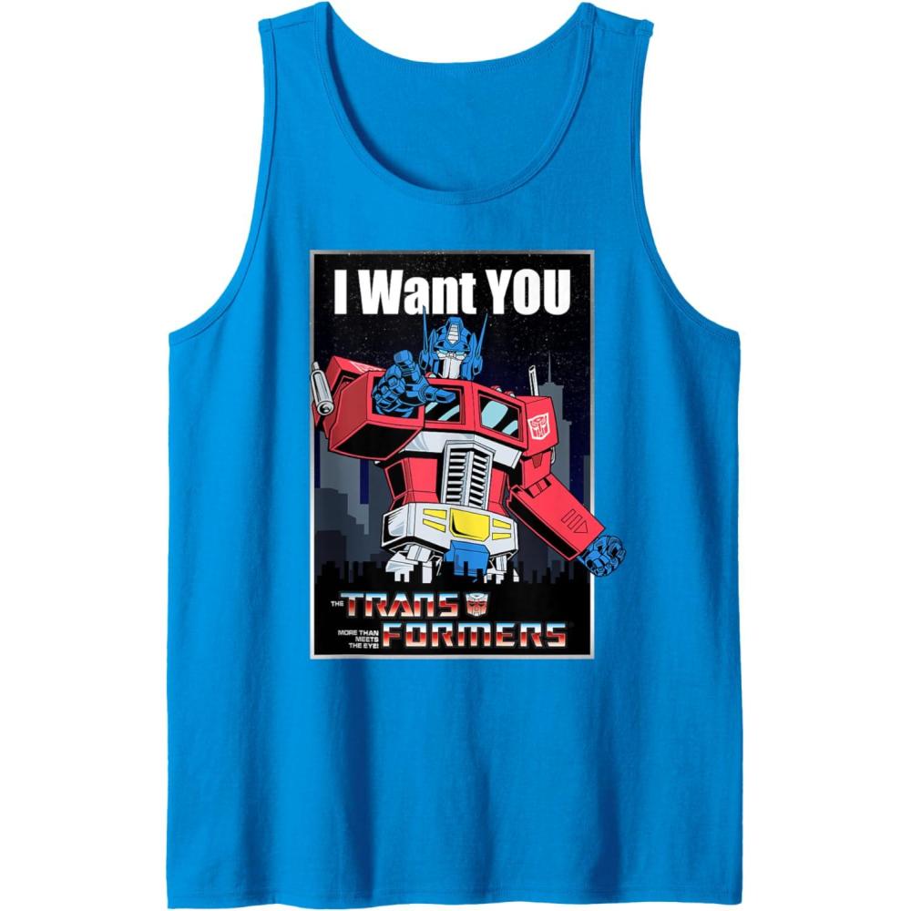 imageTransformers Optimus Prime I Want You Retro Poster Tank TopSapphire Blue