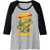 Transformers Father’s Day Bumblebee My Dad is Brave Raglan Baseball Tee(Black/Athletic Heather)