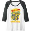 Transformers Father’s Day Bumblebee My Dad is Brave Raglan Baseball Tee(Dark Heather Grey/White)