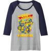 Transformers Father’s Day Bumblebee My Dad is Brave Raglan Baseball Tee(Navy Blue/Athletic Heather)