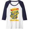 Transformers Father’s Day Bumblebee My Dad is Brave Raglan Baseball Tee(Navy Blue/White)