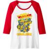 Transformers Father’s Day Bumblebee My Dad is Brave Raglan Baseball Tee(Red/White)