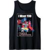Transformers Optimus Prime I Want You Retro Poster Tank Top(Black)