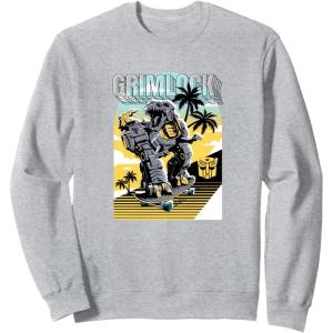 Transformers Grimlock Skating Portrait Sweatshirt(Heather Grey)