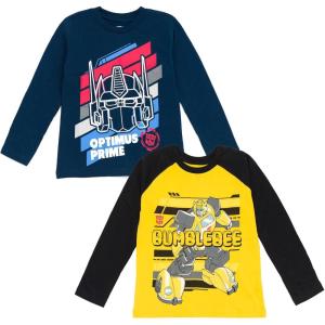 Transformers Optimus Prime Bumblebee 2 Pack T-Shirts Toddler to Big Kid(Optimus Prime / Bumble Bee)