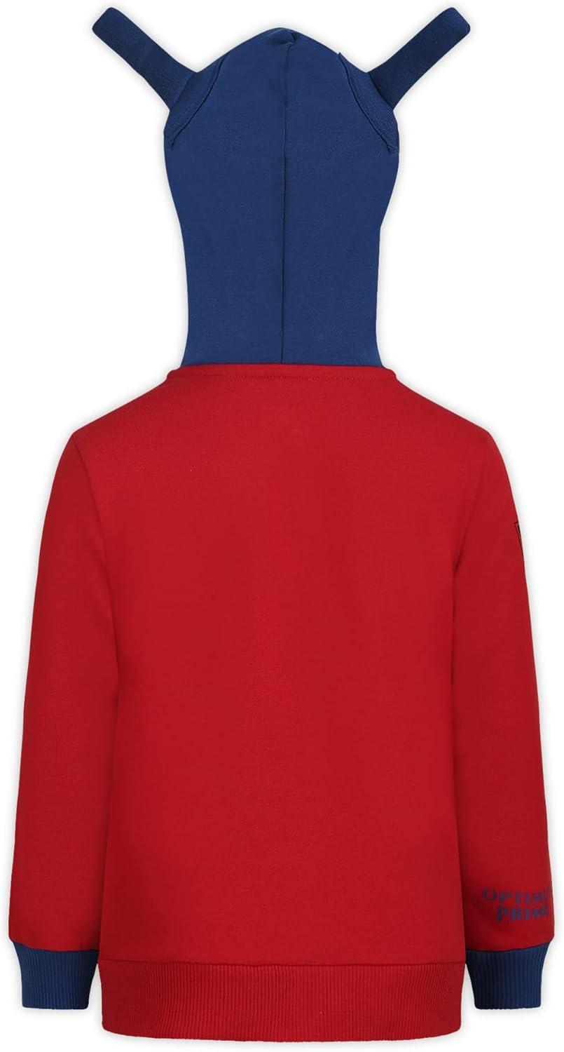 imageHasbro Transformers One Optimus Prime and Bumblebee Boys Zip Up Hoodie for Big KidsRed