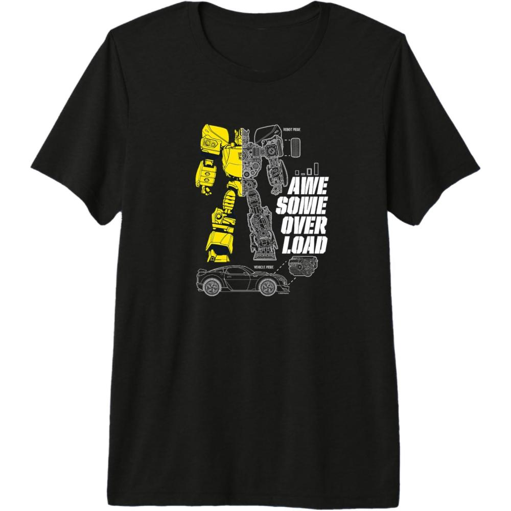 imageTransformers Bumblebee Awesome Overload Split Premium Triblend TShirtBlack