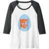 Transformers Autobot Egg Happy Easter Raglan Baseball Tee(Dark Heather Grey/White)