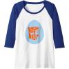 Transformers Autobot Egg Happy Easter Raglan Baseball Tee(Royal Blue/White)