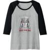 Transformers Megatron Good to Be Bad Raglan Baseball Tee(Black/Athletic Heather)