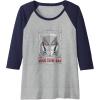 Transformers Megatron Good to Be Bad Raglan Baseball Tee(Navy Blue/Athletic Heather)
