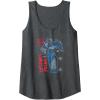 Transformers Optimus Prime Running Doodle Tank Top(Dark Heather Grey)