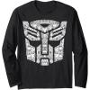 Transformers Autobots Icon Collage Filled Logo Long Sleeve T-Shirt(Black)