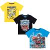 Transformers Bumblebee Optimus Prime 3 Pack T-Shirts Toddler to Big Kid(Yellow/Blue/Black)