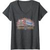 Womens Transformers Optimus Prime Robot in Disguise V-Neck T-Shirt(Dark Heather Grey)