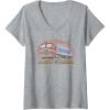 Womens Transformers Optimus Prime Robot in Disguise V-Neck T-Shirt(Heather Grey)
