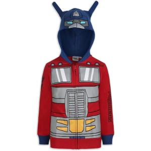 Hasbro Transformers One Optimus Prime and Bumblebee Boys Zip Up Hoodie for Big Kids(Red)