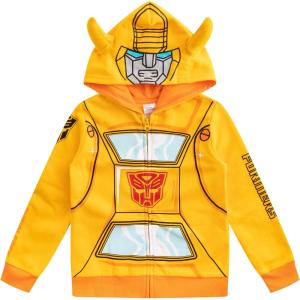 Hasbro Transformers One Optimus Prime and Bumblebee Boys Zip Up Hoodie for Big Kids(Yellow)